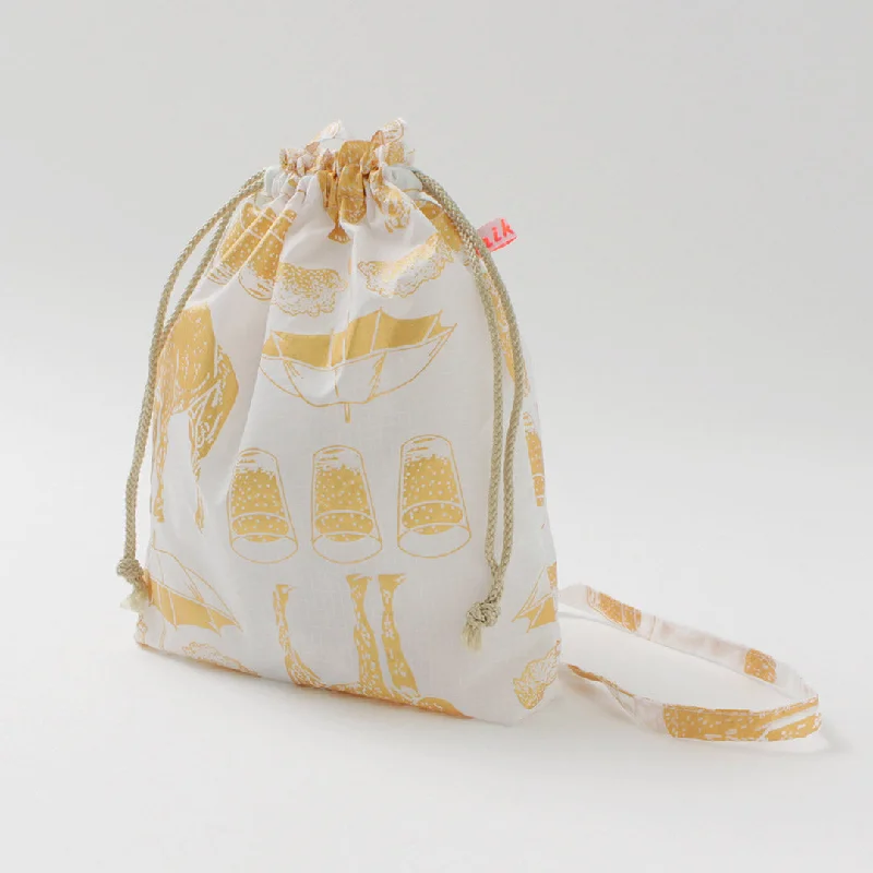 MIKAMI / Printed Nylon Drawstring Bag Shoulder Bag