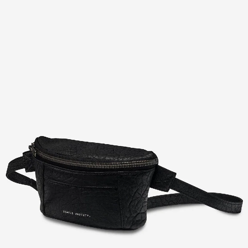 Best Lies Belt Bag (Black Bubble Leather)