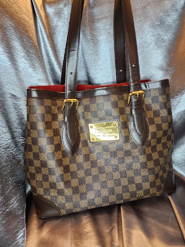 Brown Louis Vuitton Damier Ebene Hampstead MM Handbag