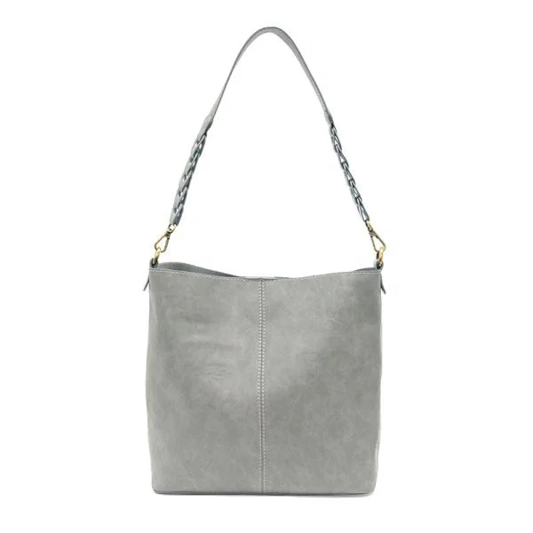 Tessa Convertible Hobo Bag with Link Strap - L8180-10  -  Women  GREY