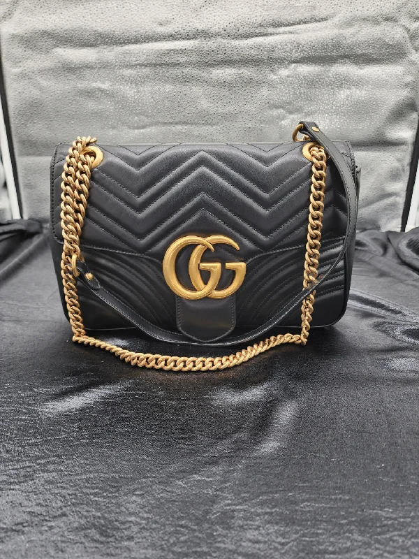 Gucci GG Marmont Black Calfskin Shoulder Bag