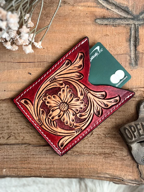 American Darling Tooled Leather Card Holder