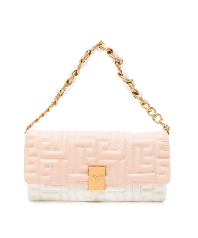 Balmain 1945 Soft quilted leather clutch bag