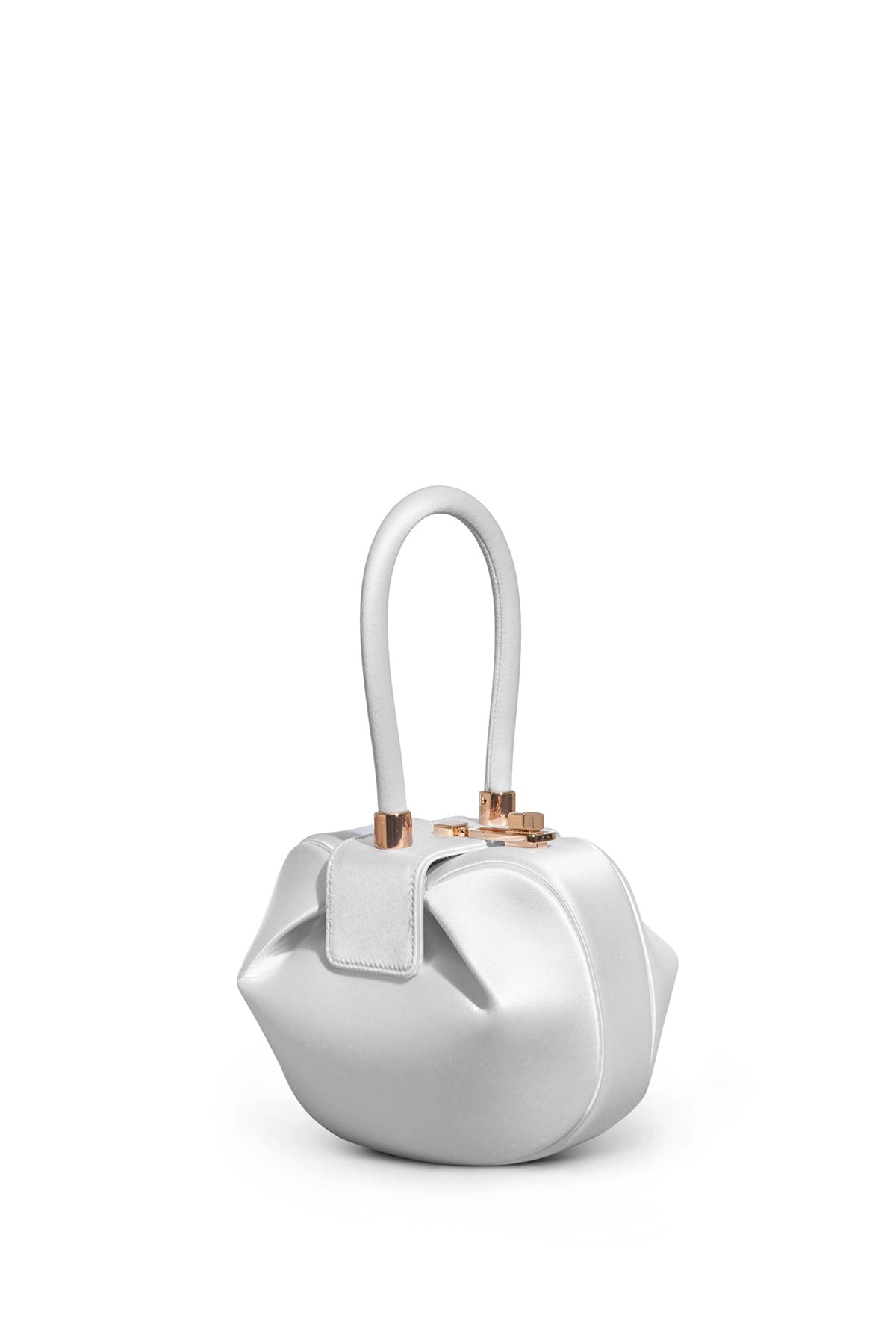 Demi Bag in Ivory Satin