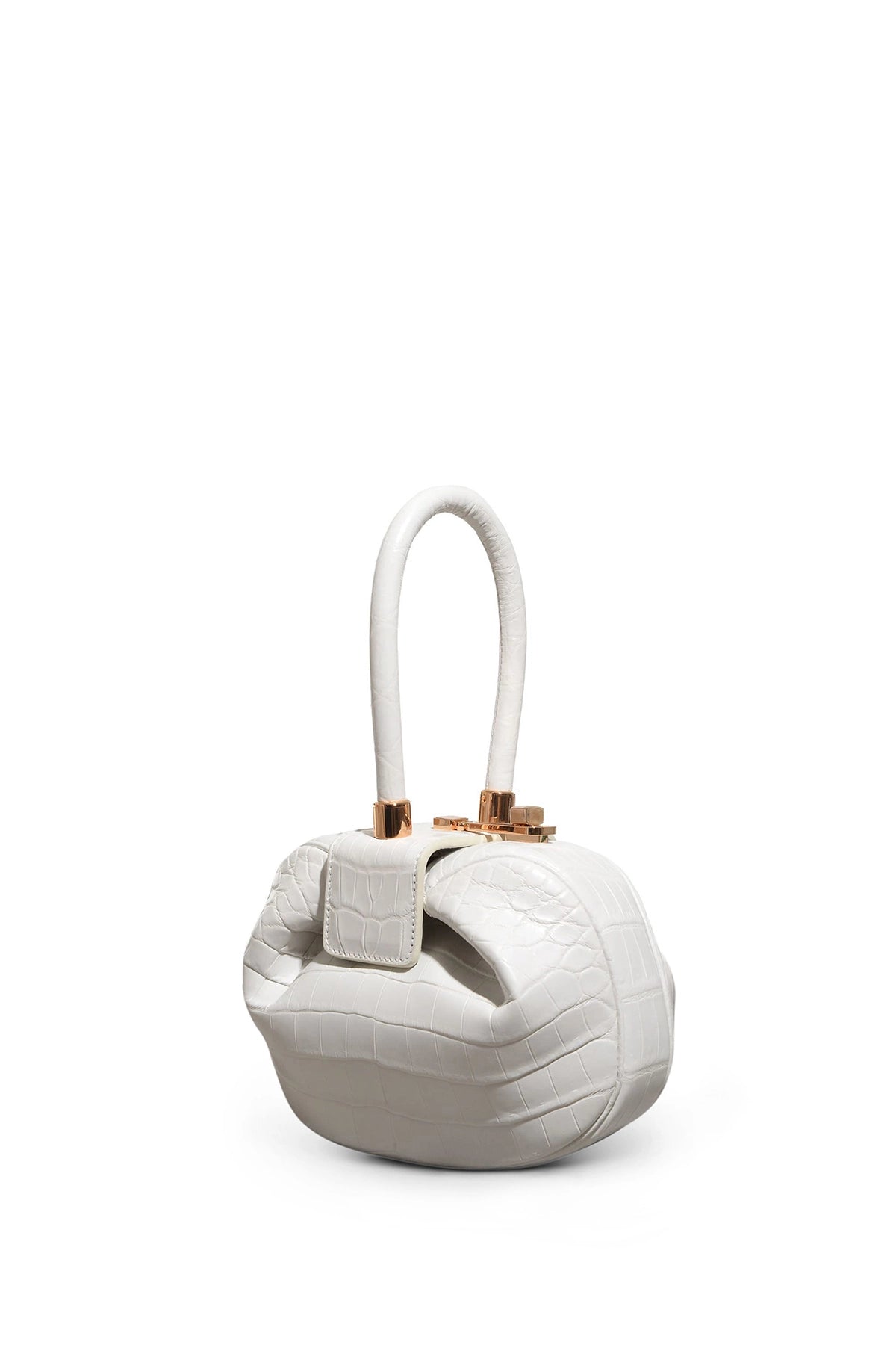 Demi Bag in Ivory Crocodile Leather