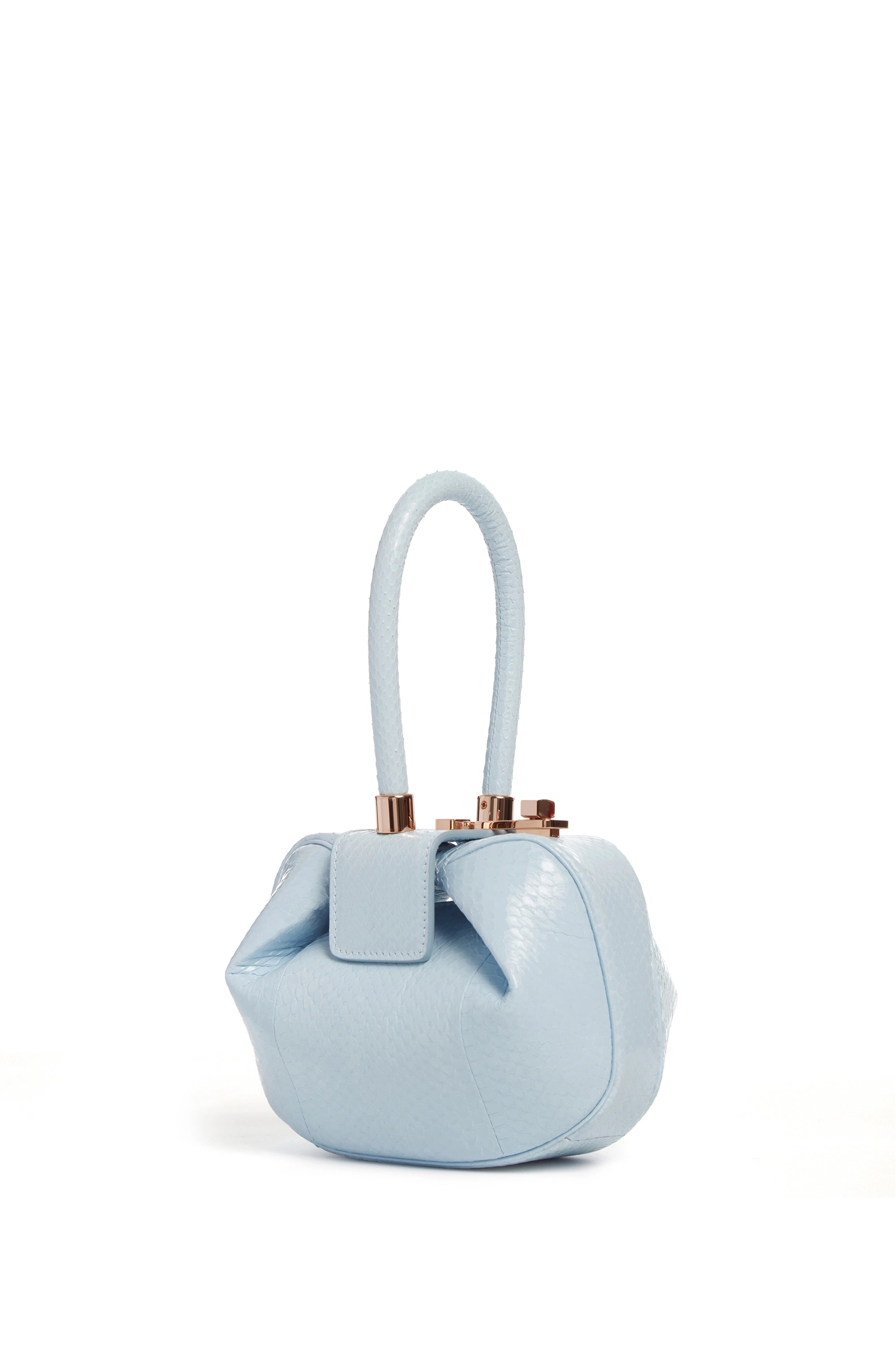 Demi Bag in Light Blue Snakeskin