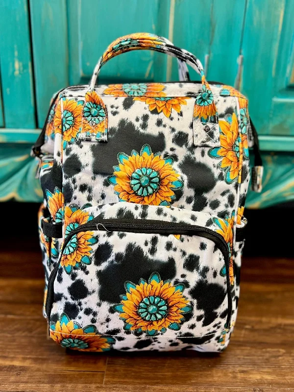 Herd in Sunflowers Diaper Bag