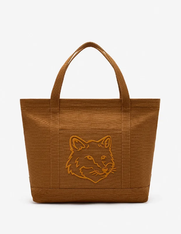 Bold Fox Head Large Tote Bag Golden Brown