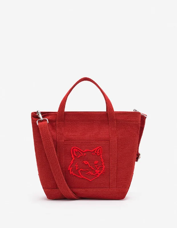 Bold Fox Head Mini Tote Bag Burnt Red