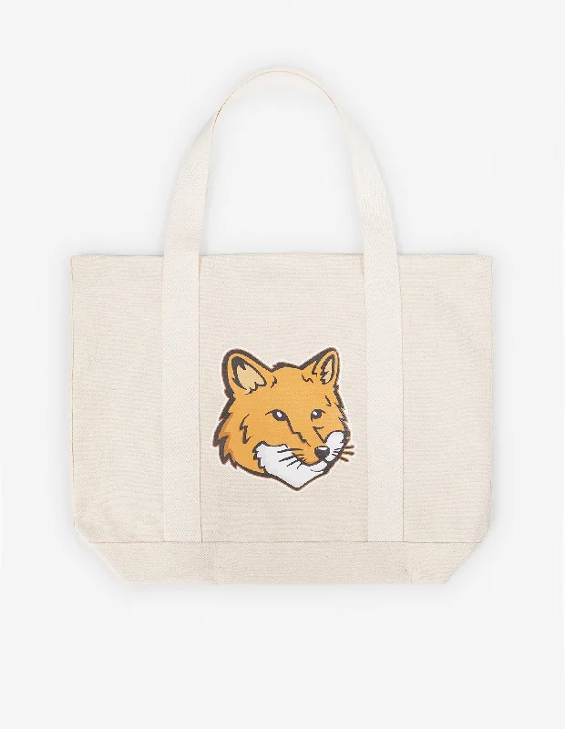 Fox Head Tote Bag Ecru