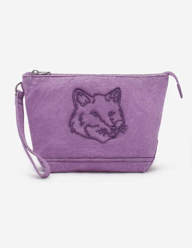 Women's Fox Head Zipped Pouch Lilac