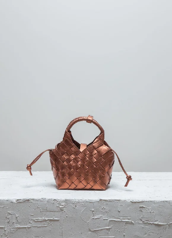 MISU MINI Copper Metallic Cross-body bag