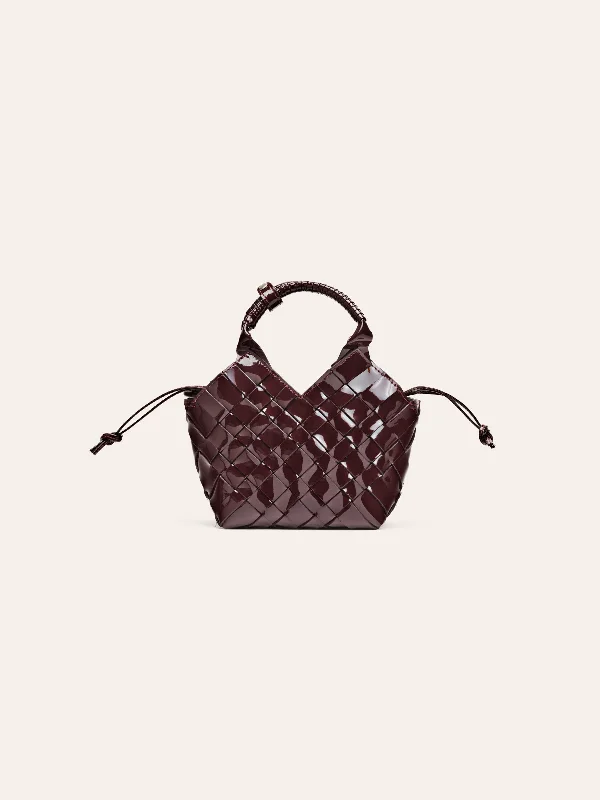 MISU MINI Dark Maroon Patent Cross-body bag