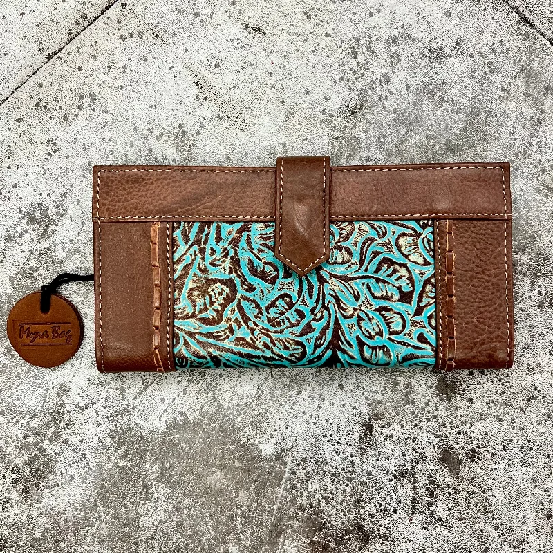 Perfectly Tooled Turquoise Wallet