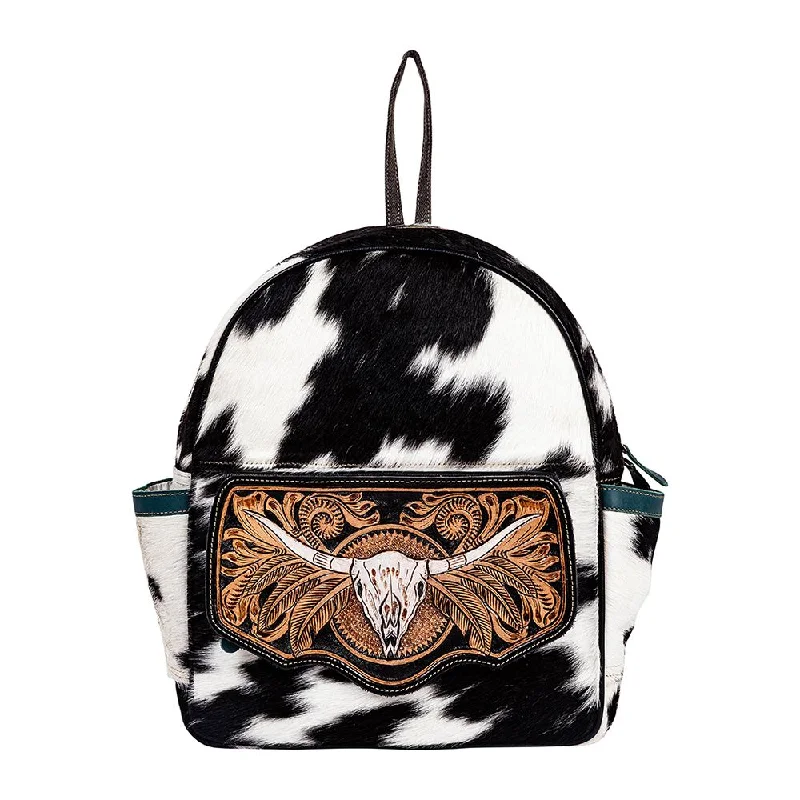 Myra Spirit Of The Herd Hand Tooled Backpack Bag